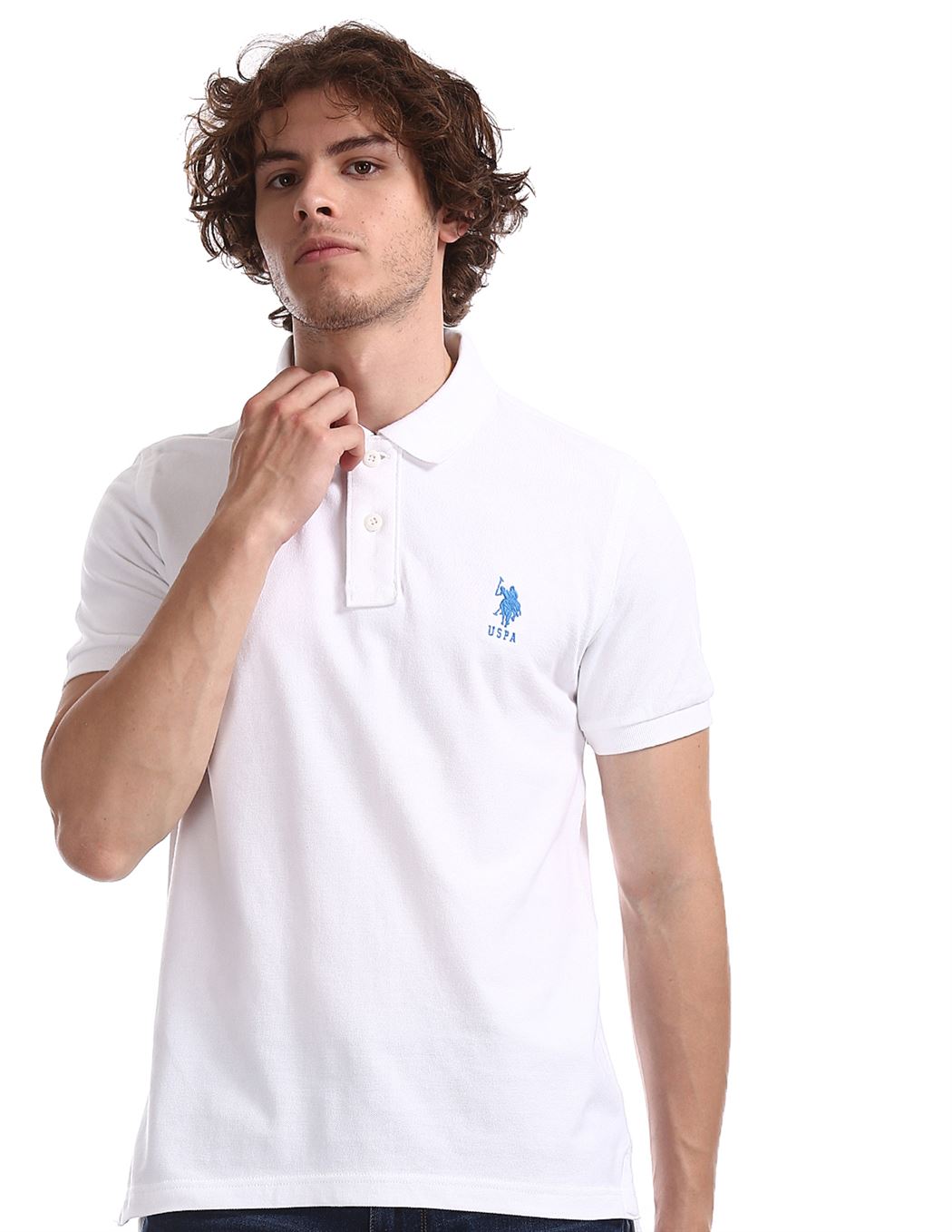U.S. Polo Assn. Men Casual Wear White T-Shirt